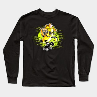Rad Skateboarding Banana with Boombox Long Sleeve T-Shirt